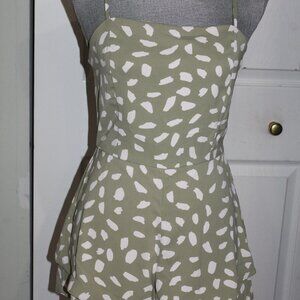 She + Sky Green Romper